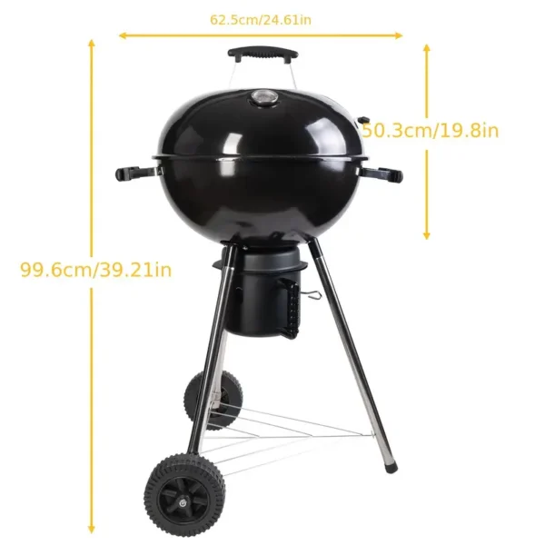 Portable Round BBQ Grill Kettle