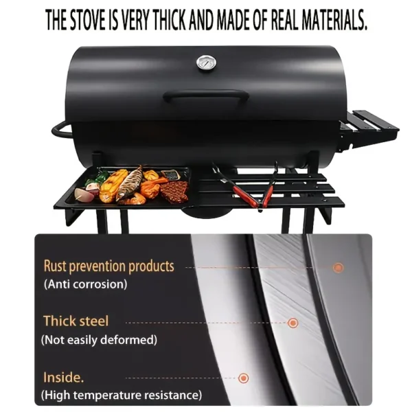 65e70f34-954c-4c84-bea8-cbecb260066a Portable Stainless Steel Folding Charcoal Grill