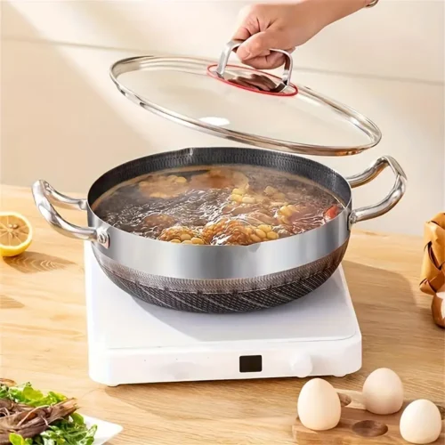 68287dbc-66b8-4dc3-ae40-f4e855965841.webp Silver Double-Sided Honeycomb Frying And Boiling Pot
