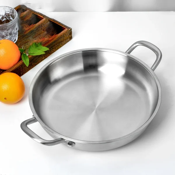 Professional Grade Stainless Steel Frying Pan