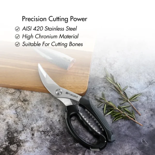 909d5ef257dc9068ee6579204b52658e.png_720x720q80.png_.webp Fukuro Chef Series Pro Poultry Shears Chicken Bone Scissor / Multi-purpose Scissors